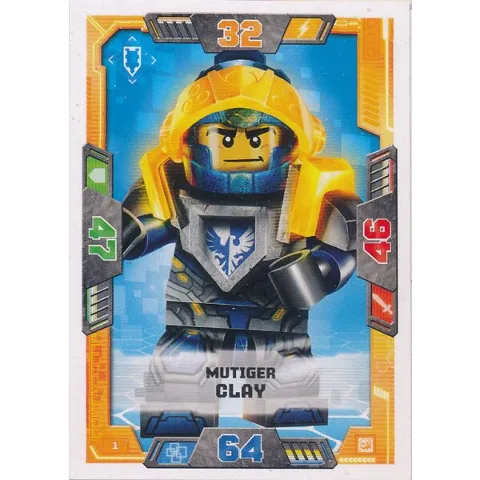 NEXO KNIGHTS Trading Card Game (German) Series 2 - # 1 Mutiger Clay