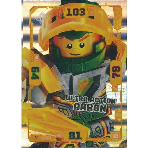 NEXO KNIGHTS Trading Card Game (German) Series 2 - # 8 Ultra Action Aaron