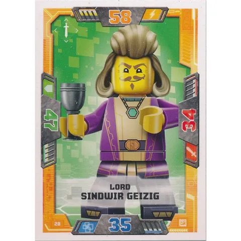 NEXO KNIGHTS Trading Card Game (German) Series 2 - # 28 Lord Sindwir Geizig