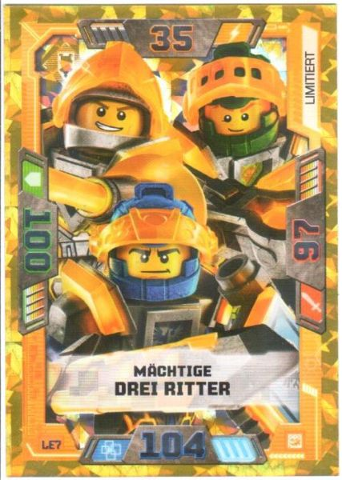 NEXO KNIGHTS Trading Card Game (German) Series 2 - # LE7 Mächtige Drei Ritter