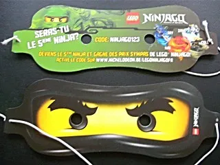 Headgear, Mask, Cardboard with Rubberband, NINJAGO (SERAS-TU LE 5ieme NINJA?)