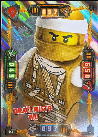 NINJAGO Trading Card Game (Czech) Series 2 - # 144 Dračí mistr Wu