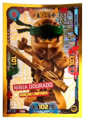 NINJAGO Trading Card Game (Portuguese) Series 2 - # LE2 Ninja Dourado Edição Limitada