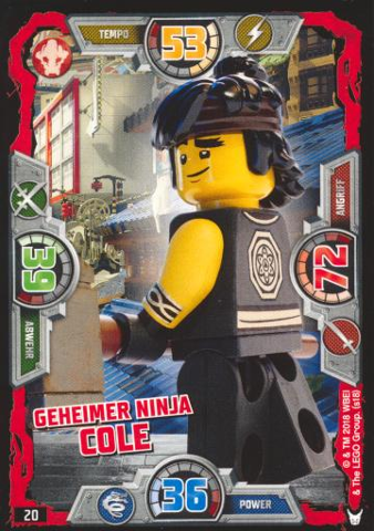 NINJAGO Trading Card Game (German) Series 3 - # 20 Geheimer Ninja Cole