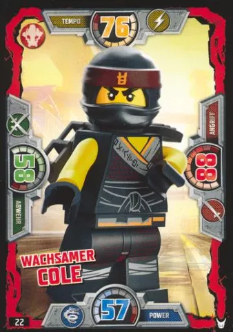 NINJAGO Trading Card Game (German) Series 3 - # 22 Wachsamer Cole