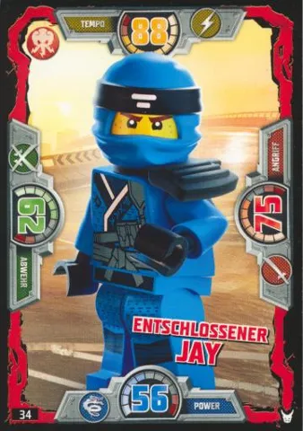 NINJAGO Trading Card Game (German) Series 3 - # 34 Entschlossener Jay