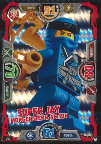 NINJAGO Trading Card Game (German) Series 3 - # 35 Super Jay Morgenstern-Action