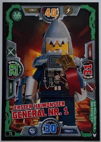 NINJAGO Trading Card Game (German) Series 3 - # 71 Erster Haimonster General Nr. 1