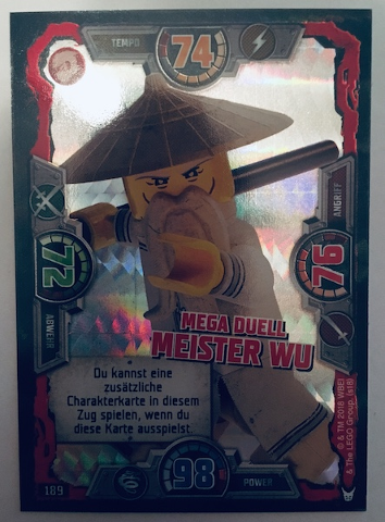NINJAGO Trading Card Game (German) Series 3 - # 189 Mega Duell Meister Wu