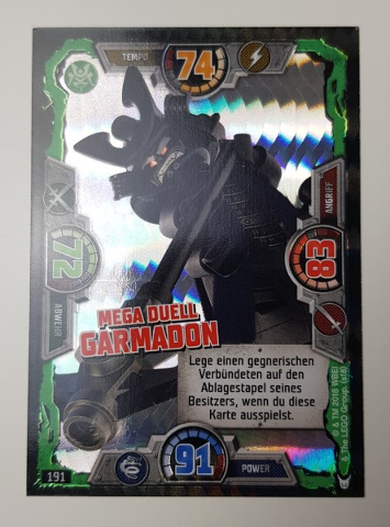 NINJAGO Trading Card Game (German) Series 3 - # 191 Mega Duell Garmadon