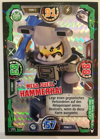 NINJAGO Trading Card Game (German) Series 3 - # 195 Mega Duell Hammerhai