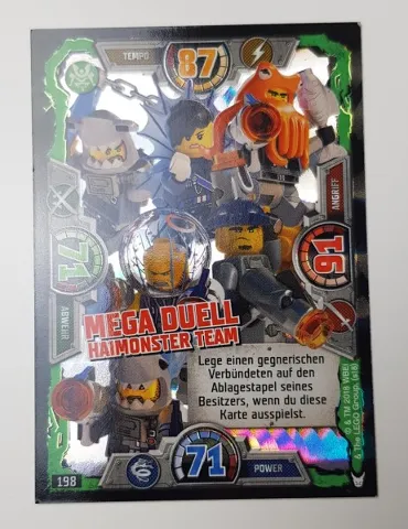 NINJAGO Trading Card Game (German) Series 3 - # 198 Mega Duell Haimonster Team