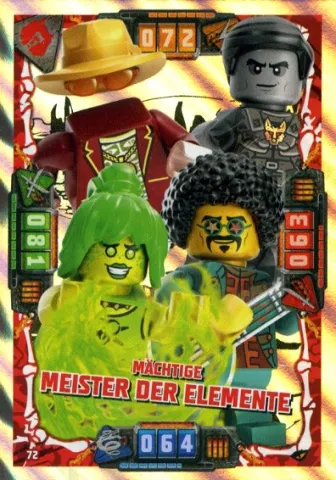 NINJAGO Trading Card Game (German) Series 4 - # 72 Mächtige Meister der Elemente
