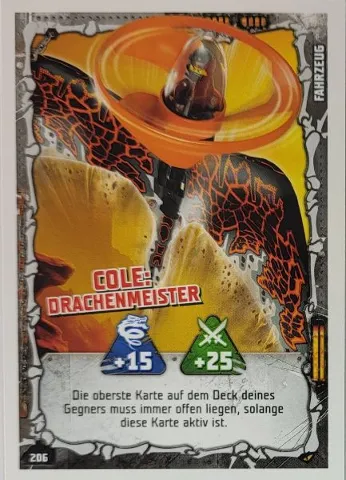 NINJAGO Trading Card Game (German) Series 4 - # 206 Cole: Drachenmeister