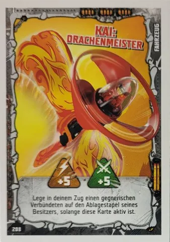 NINJAGO Trading Card Game (German) Series 4 - # 208 Kai: Drachenmeister