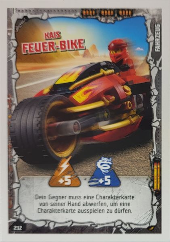 NINJAGO Trading Card Game (German) Series 4 - # 212 Kais Feuer-Bike