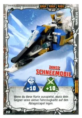 NINJAGO Trading Card Game (German) Series 4 - # 213 Zanes Schneemobil