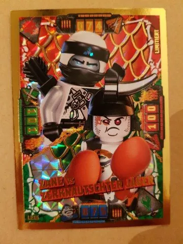 NINJAGO Trading Card Game (German) Series 4 - # LE15 Zane vs Zerknautschter Jäger