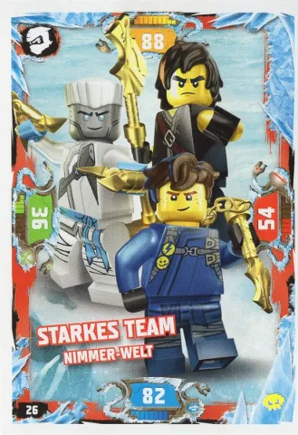 NINJAGO Trading Card Game (German) Series 5 (Next Level) - # 26 Starkes Team Nimmer-Welt