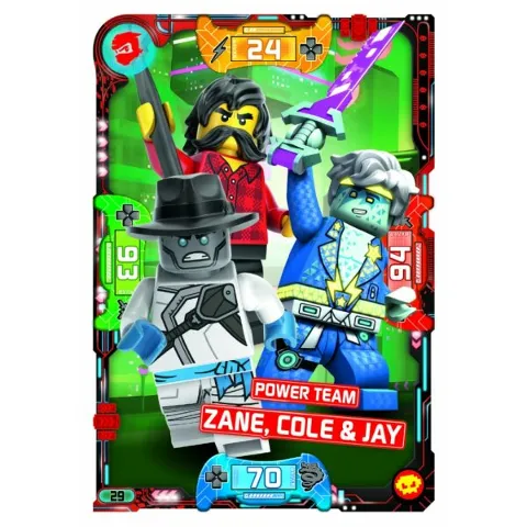 NINJAGO Trading Card Game (German) Series 5 (Next Level) - # 29 Power Team Zane, Cole & Jay