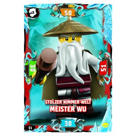 NINJAGO Trading Card Game (German) Series 5 (Next Level) - # 31 Stolzer Nimmer-Welt Meister Wu