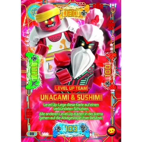 NINJAGO Trading Card Game (German) Series 5 (Next Level) - # 89 Level Up Team Unagami & Sushimi