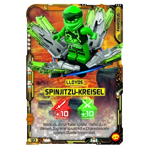 NINJAGO Trading Card Game (German) Series 5 (Next Level) - # 123 Lloyds Spinjitzu-Kreisel