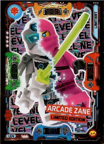 NINJAGO Trading Card Game (German) Series 5 (Next Level) - # LE4 Arcade Zane Limited Edition