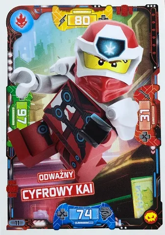 NINJAGO Trading Card Game (Polish) Series 5 (Następny Poziom) - # 11 Odważny Cyfrowy Kai