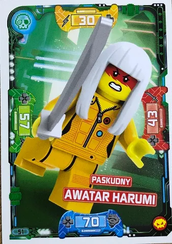 NINJAGO Trading Card Game (Polish) Series 5 (Następny Poziom) - # 51 Paskudny Awatar Harumi