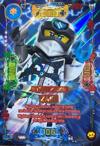 NINJAGO Trading Card Game (Polish) Series 5 (Następny Poziom) - # 75 Wyższy poziom Zane