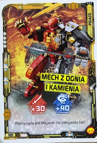 NINJAGO Trading Card Game (Polish) Series 5 (Następny Poziom) - # 120 Mech z ognia i kamienia
