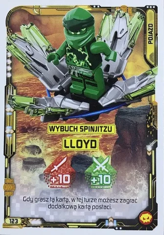NINJAGO Trading Card Game (Polish) Series 5 (Następny Poziom) - # 123 Wybuch Spinjitzu Lloyd