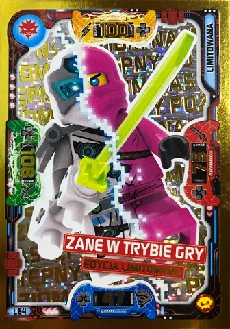 NINJAGO Trading Card Game (Polish) Series 5 (Następny Poziom) - # LE4 Zane w trybie gry Edycja Limitowana