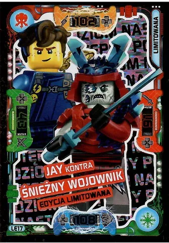 NINJAGO Trading Card Game (Polish) Series 5 (Następny Poziom) - # LE17 Jay kontra śnieżny wojownik Edycja Limitowana
