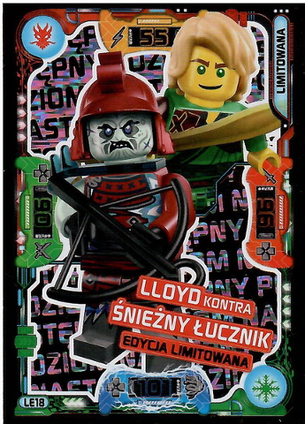 NINJAGO Trading Card Game (Polish) Series 5 (Następny Poziom) - # LE18 Lloyd kontra śnieżny łucznik Edycja Limitowana