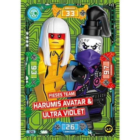 NINJAGO Trading Card Game (German) Series 5 - # 124 Fieses Team Harumis Avatar & Ultra Violet