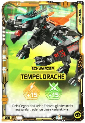 NINJAGO Trading Card Game (German) Series 5 - # 216 Schwarzer Tempeldrache