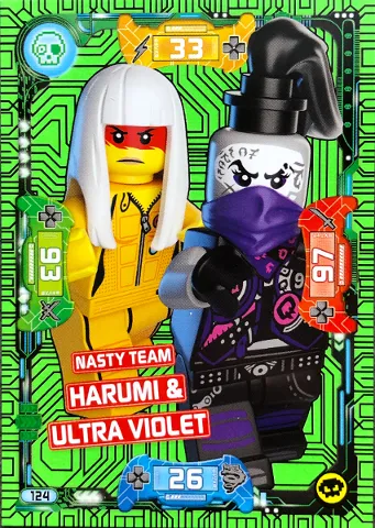 NINJAGO Trading Card Game (English) Series 5 - # 124 Nasty Team Harumi & Ultra Violet