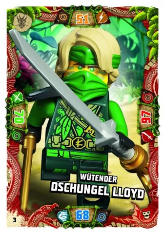 NINJAGO Trading Card Game (German) Series 6 (Next Level) - # 3 Wütender Dschungel Lloyd