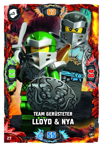 NINJAGO Trading Card Game (German) Series 6 (Next Level) - # 27 Team Gerüsteter Lloyd & Nya