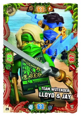 NINJAGO Trading Card Game (German) Series 6 (Next Level) - # 29 Team Wütender Lloyd & Jay