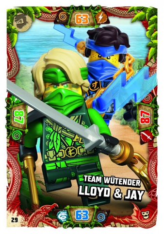 NINJAGO Trading Card Game (German) Series 6 (Next Level) - # 29 Team Wütender Lloyd & Jay