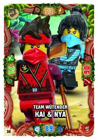 NINJAGO Trading Card Game (German) Series 6 (Next Level) - # 30 Team Wütender Kai & Nya