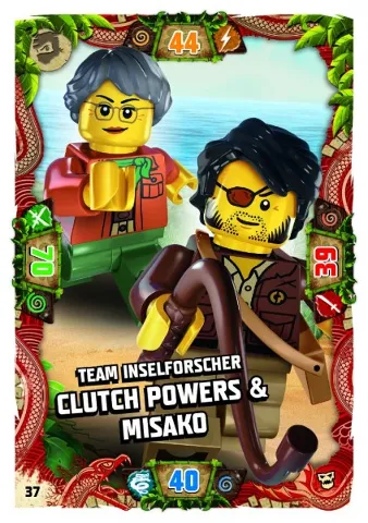 NINJAGO Trading Card Game (German) Series 6 (Next Level) - # 37 Team Inselforscher Clutch Powers & Misako