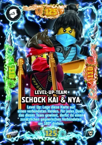 NINJAGO Trading Card Game (German) Series 6 (Next Level) - # 81 Level-Up-Team Schock Kai & Nya