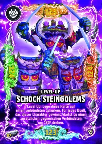 NINJAGO Trading Card Game (German) Series 6 (Next Level) - # 87 Level Up Schock Steingolems