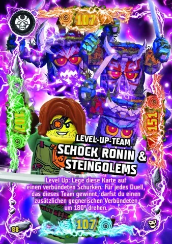 NINJAGO Trading Card Game (German) Series 6 (Next Level) - # 88 Level-Up-Team Schock Ronin & Steingolems