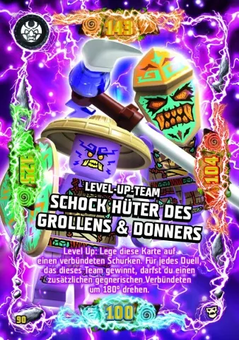 NINJAGO Trading Card Game (German) Series 6 (Next Level) - # 90 Level-Up-Team Schock Hüter des Grollens & Donners