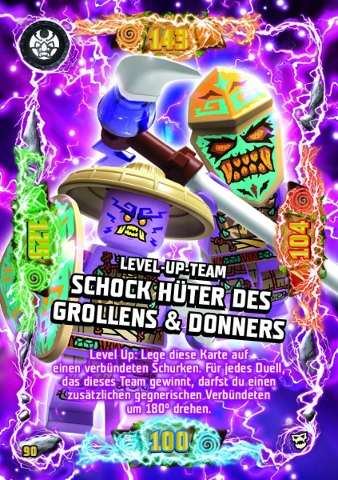 NINJAGO Trading Card Game (German) Series 6 (Next Level) - # 90 Level-Up-Team Schock Hüter des Grollens & Donners